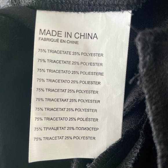 Club Monaco Size 4 Black Elasticized Waist Piping Detailed Dress Pants - Picture 5 of 7